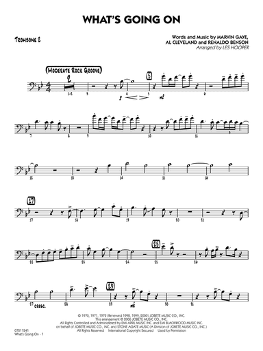 What's Going On (arr. Les Hooper) - Trombone 2