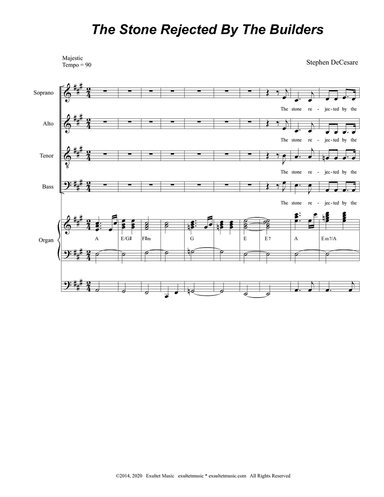 The Stone Rejected By The Builders (for SATB)