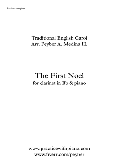 The First Noel, for clarinet in Bb and piano