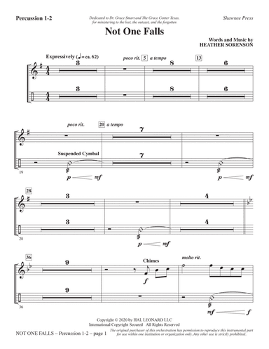 Not One Falls - Percussion 1 & 2