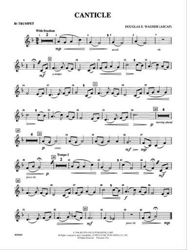 Canticle: 1st B-flat Trumpet