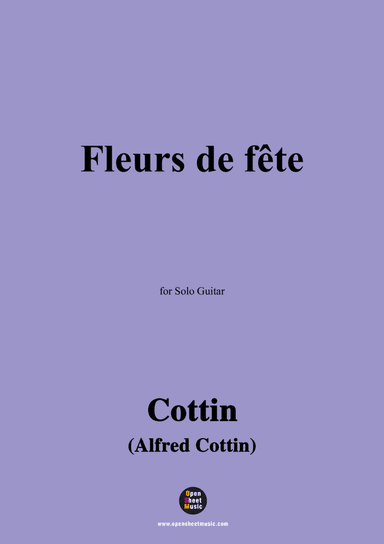 Cottin-Fleurs de fête,for Guitar