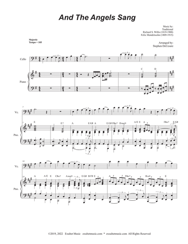 And The Angels Sang (Cello solo and Piano)