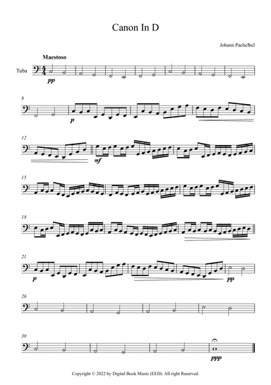 Canon In D - Johann Pachelbel (Tuba)