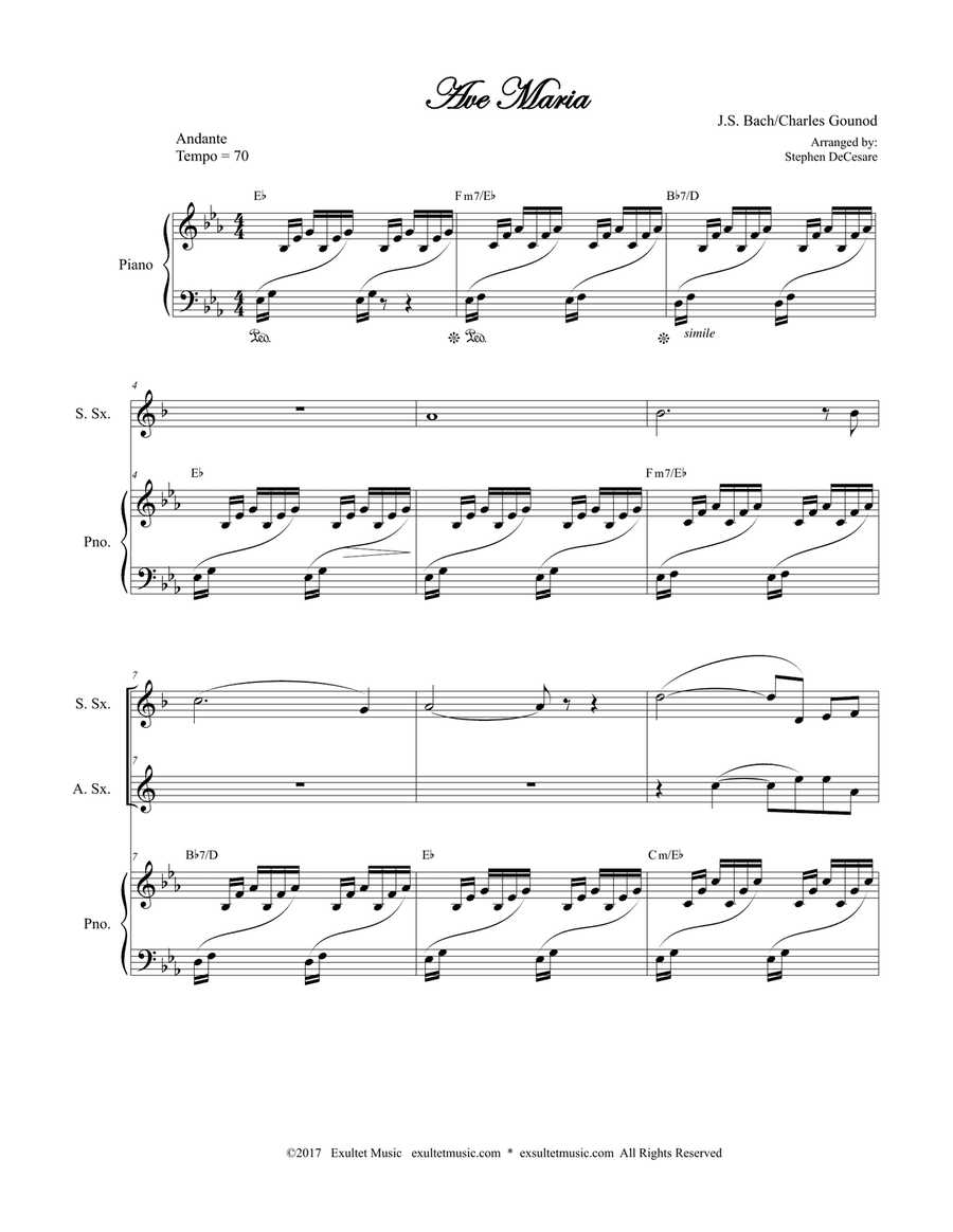 Ave Maria (Duet for Soprano and Alto Saxophone)