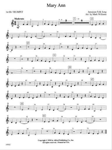 Mary Ann: 1st B-flat Trumpet