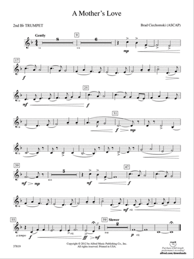 A Mother's Love: 2nd B-flat Trumpet