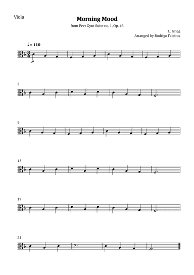 Morning Mood (solo viola - level 1)