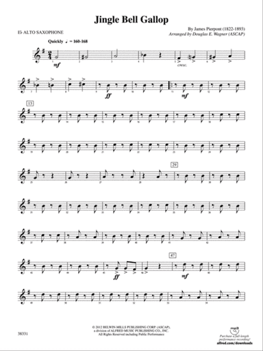 Jingle Bell Gallop: E-flat Alto Saxophone