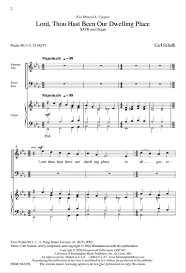 Lord, Thou Hast Been Our Dwelling Place (Downloadable)