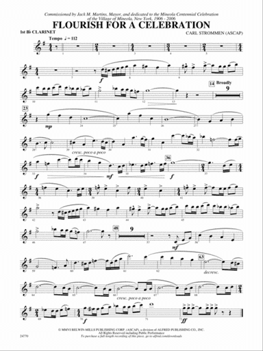 Flourish for a Celebration: 1st B-flat Clarinet