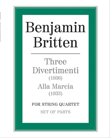 Three Divertimenti (1936) and Alla Marcia (1933)