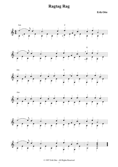 14 Ragtimes for guitar