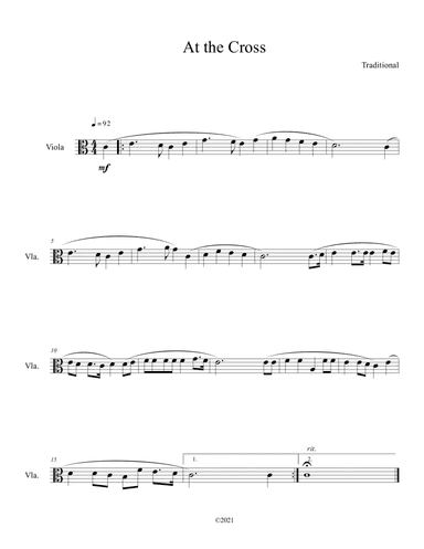 At the Cross (Viola Solo)
