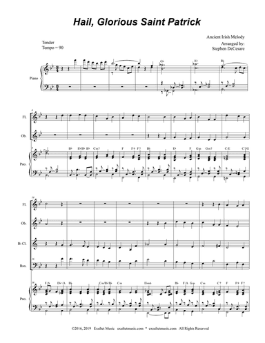 Hail, Glorious Saint Patrick (Woodwind Quartet and Piano)