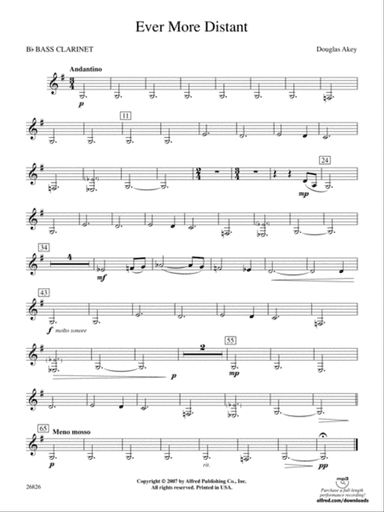 Ever More Distant: B-flat Bass Clarinet