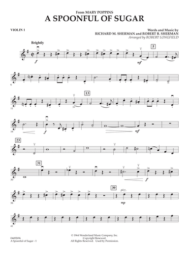 A Spoonful of Sugar (arr. Robert Longfield) - Violin 1