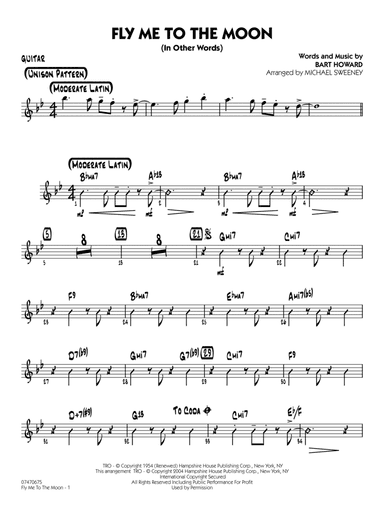 Fly Me To The Moon (In Other Words) (arr. Michael Sweeney) - Guitar