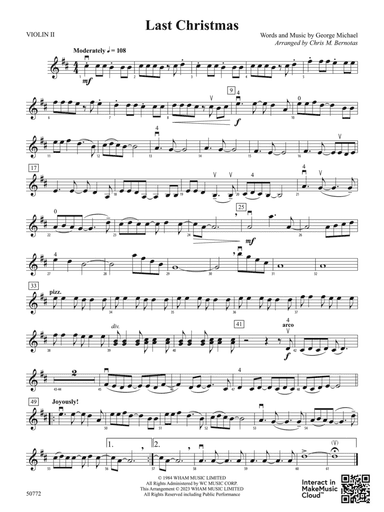 Last Christmas: 2nd Violin