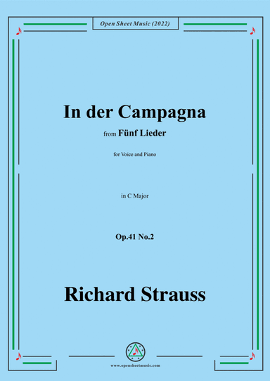 Richard Strauss-In der Campagna,in C Major,Op.41 No.2