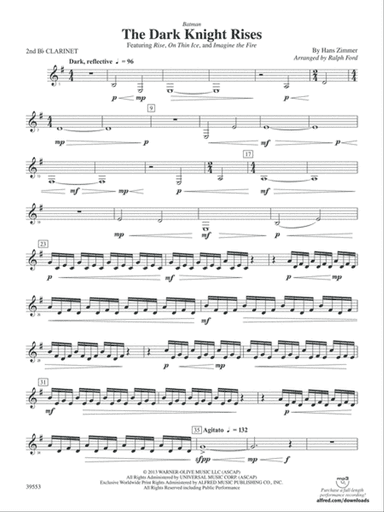 Batman: The Dark Knight Rises: 2nd B-flat Clarinet