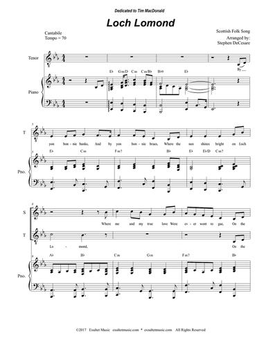 Loch Lomond (Duet for Soprano and Tenor solo)