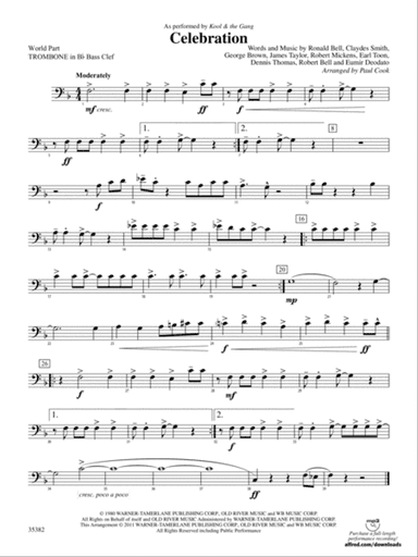 Celebration: (wp) 1st B-flat Trombone B.C.