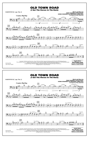 Old Town Road (arr. Paul Murtha) - Baritone B.C. (Opt. Tbn. 2)