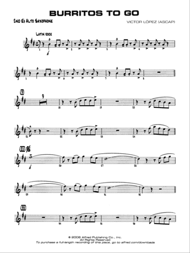 Burritos to Go: 2nd E-flat Alto Saxophone