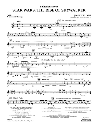 Selections from Star Wars: The Rise of Skywalker - Pt.2 - Bb Clarinet/Bb Trumpet