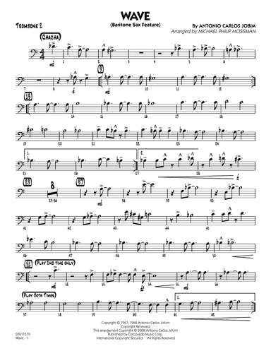 Wave (arr. Michael Philip Mossman) - Trombone 2