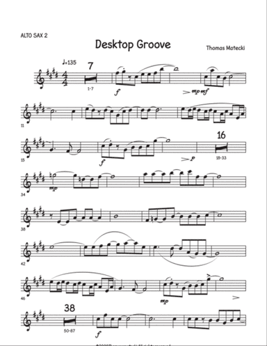 Desktop Grove for big band alto 2