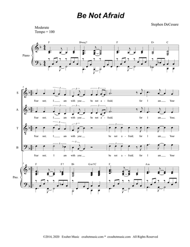 Be Not Afraid (SATB)