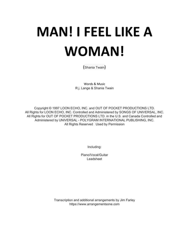 Man! I Feel Like A Woman!