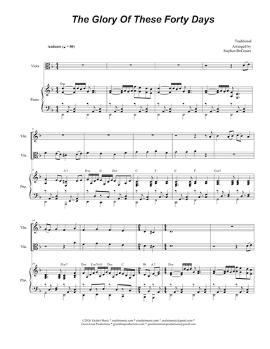 The Glory Of These Forty Days (Duet for Violin and Viola)