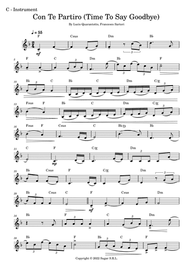 Con Te Partiro (time To Say Goodbye)