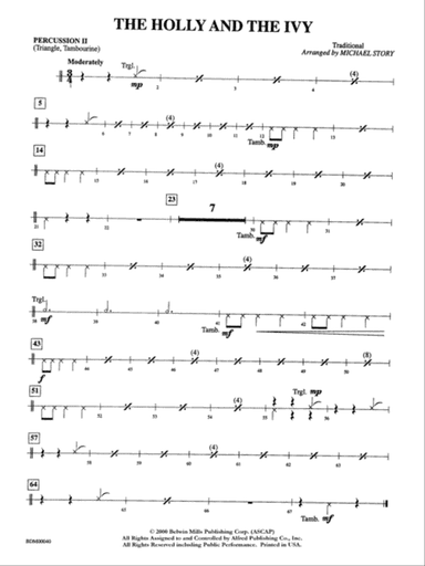 The Holly and the Ivy: 2nd Percussion