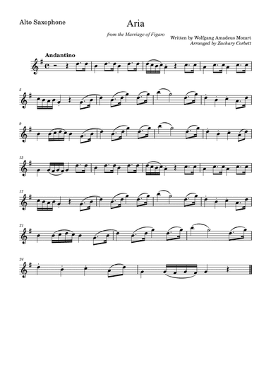 Aria from the Marriage of Figaro