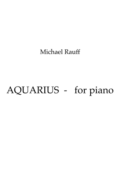 Aquarius - Scherzo for piano