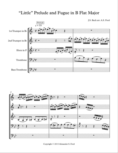 "Little" Prelude and Fugue in B-Flat