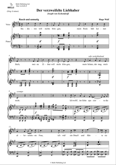 Der verzweifelte Liebhaber (F-sharp minor)