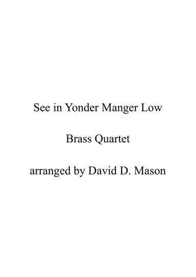 See in Yonder Manger Low