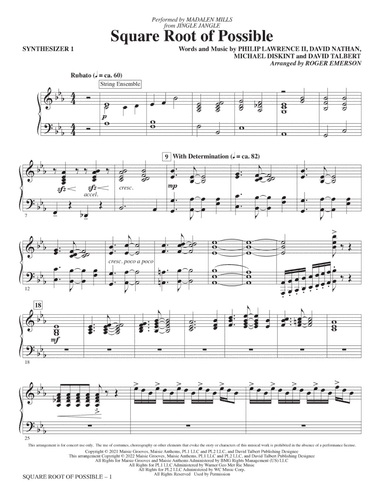Square Root of Possible (from Jingle Jangle) (arr. Roger Emerson) - Synthesizer I