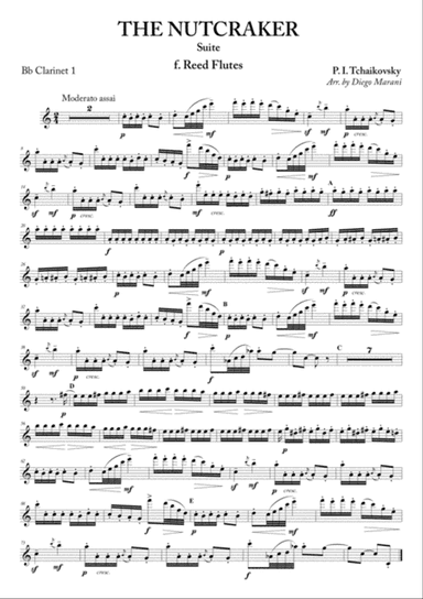 "Reed Flutes" from Nutcracker Suite for Clarinet Quartet