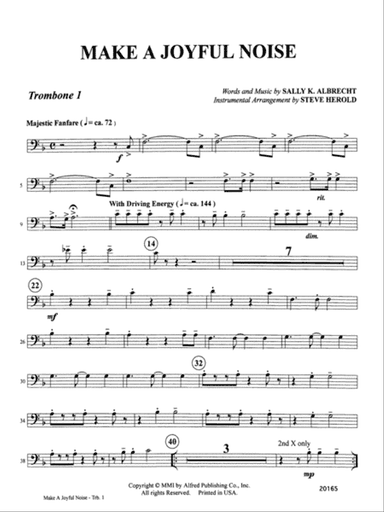 Make a Joyful Noise: 1st Trombone