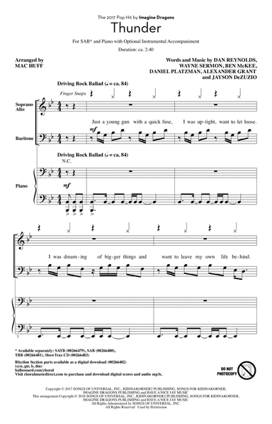 Thunder (arr. Mac Huff)