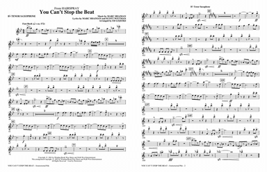 You Can't Stop The Beat (from Hairspray) (arr. Ed Lojeski) - Bb Tenor Saxophone