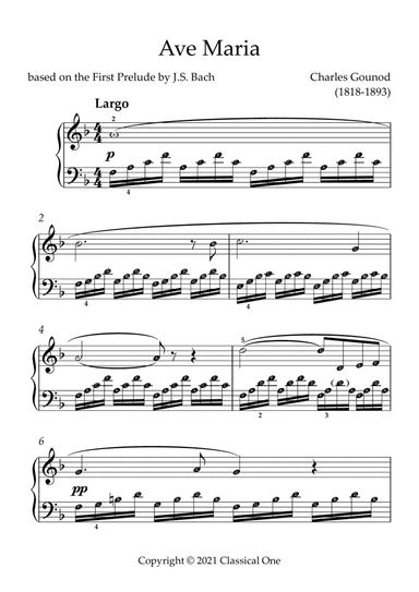Gounod - Ave Maria(With Note name)