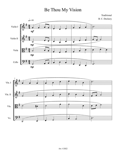 Be Thou My Vision (String Quartet)