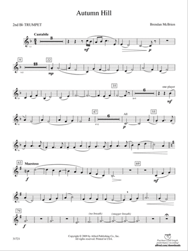 Autumn Hill: 2nd B-flat Trumpet